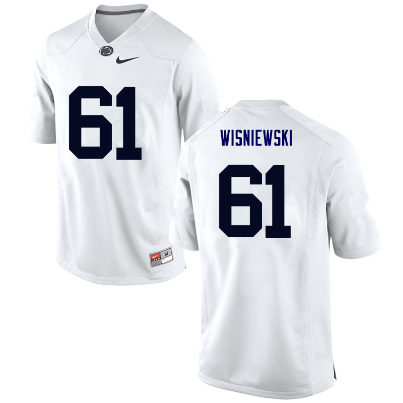 NCAA Nike Men's Penn State Nittany Lions Stefen Wisniewski #61 College Football Authentic White Stitched Jersey ZJK5398UM